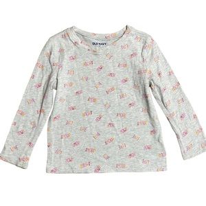 Old Navy | Girls Long Sleeve Tee LOVE AMOR Size 2T